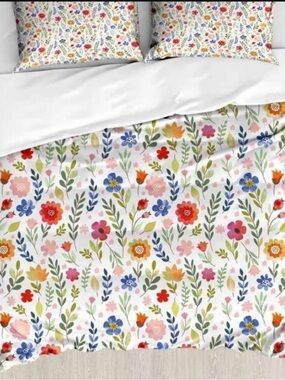 Ambesonne KING Floral Duvet Cover with 2 KING shams